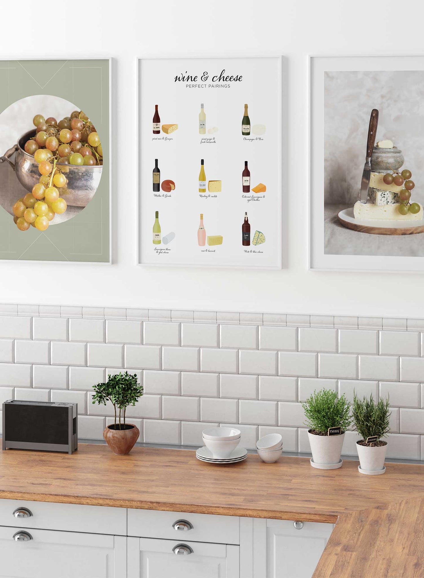 Wine & Cheese Pairings, Poster