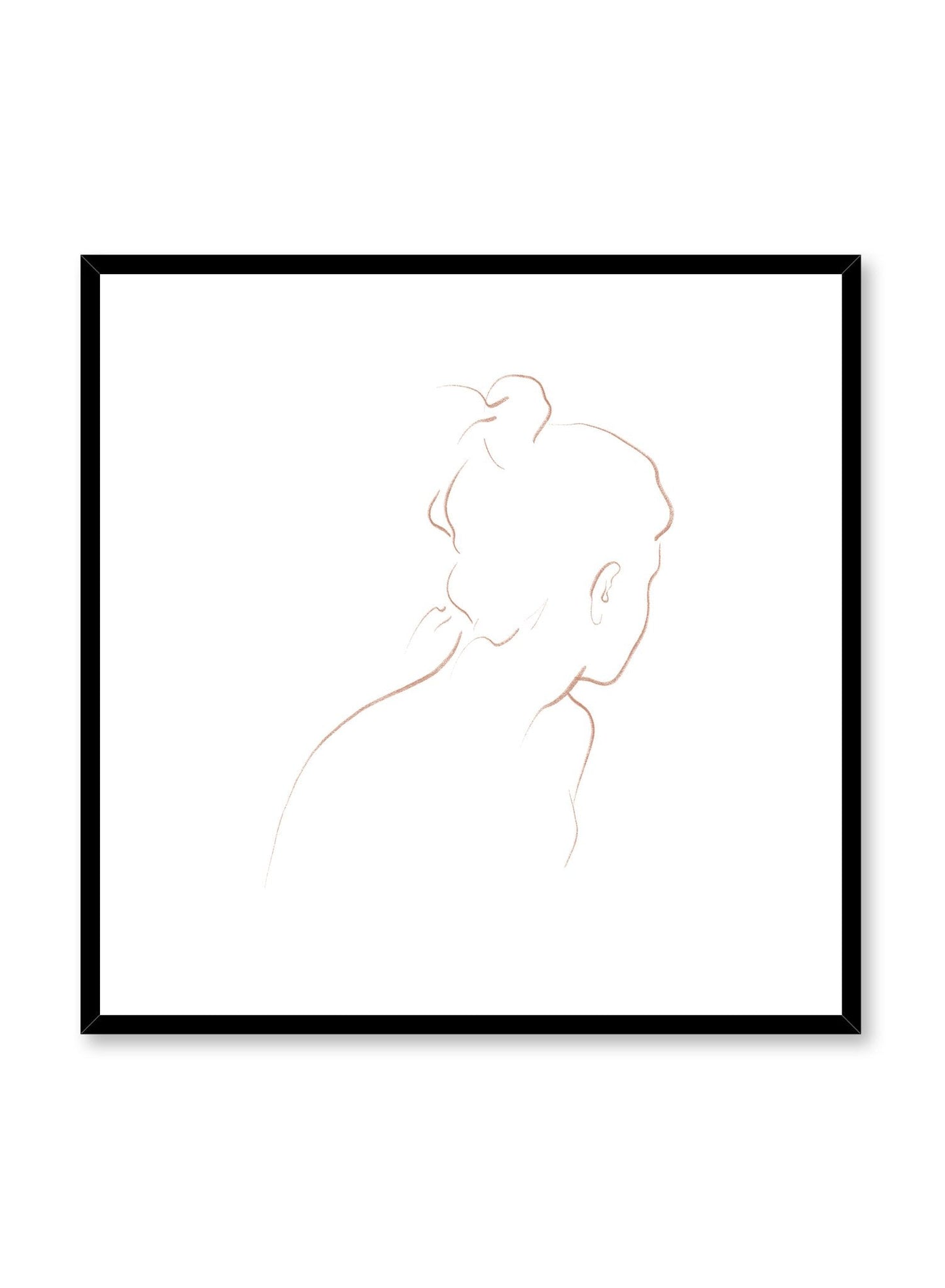 Into the Distance with Beige Lines, Poster