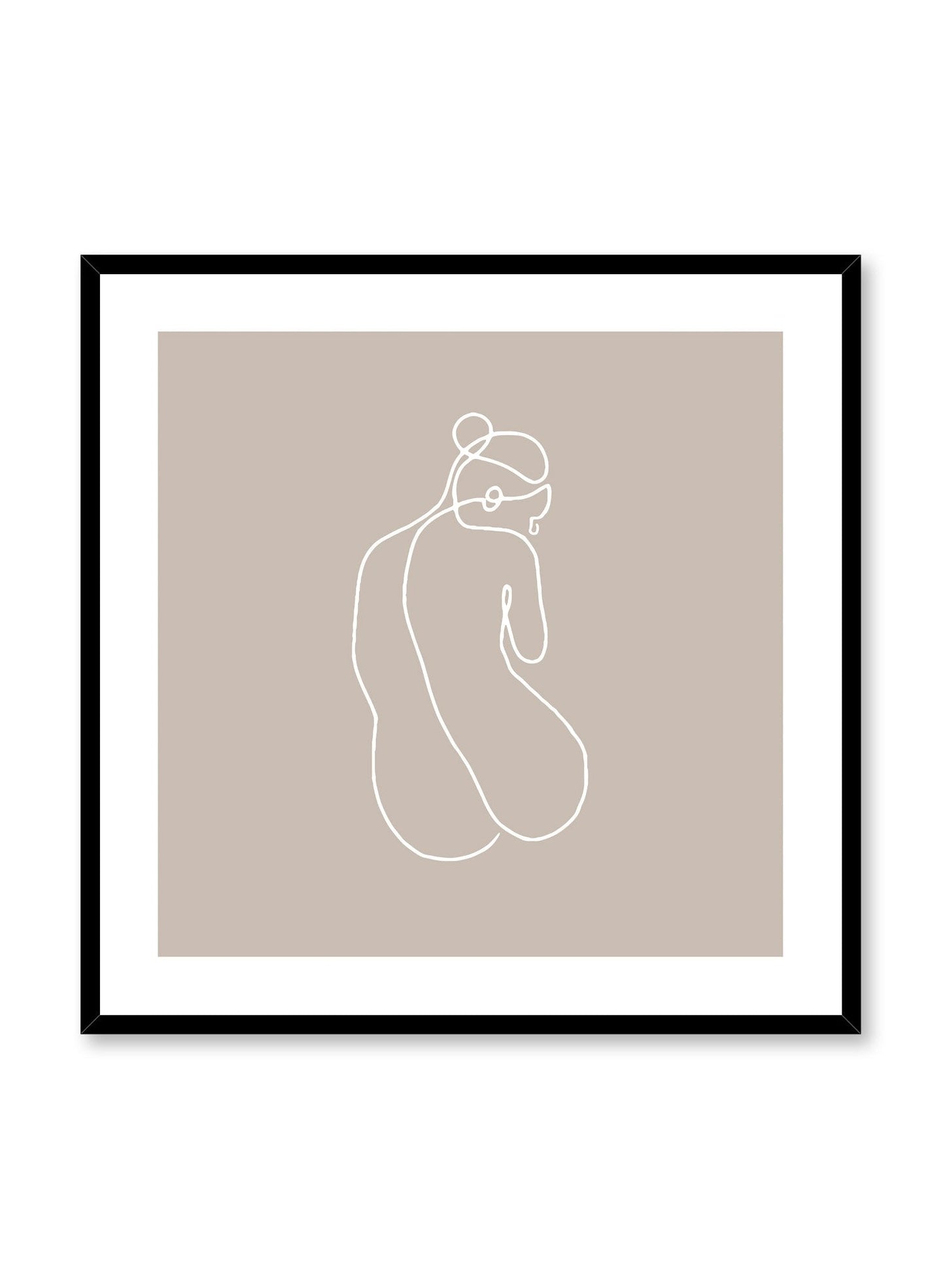 Silhouette in Beige, Poster
