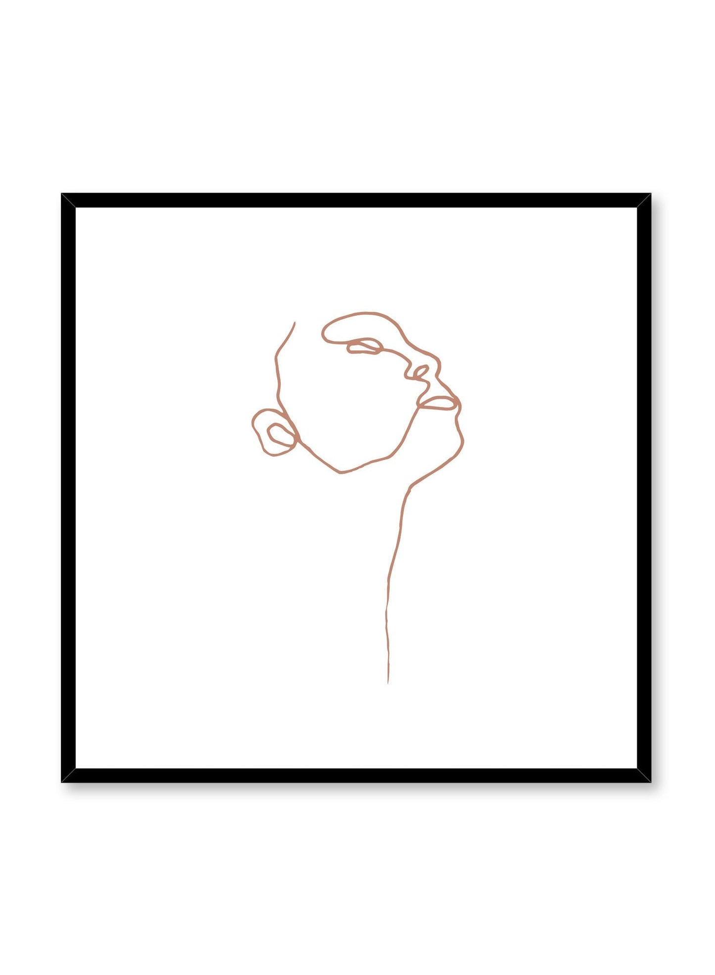 Profile with Beige Lines, Poster