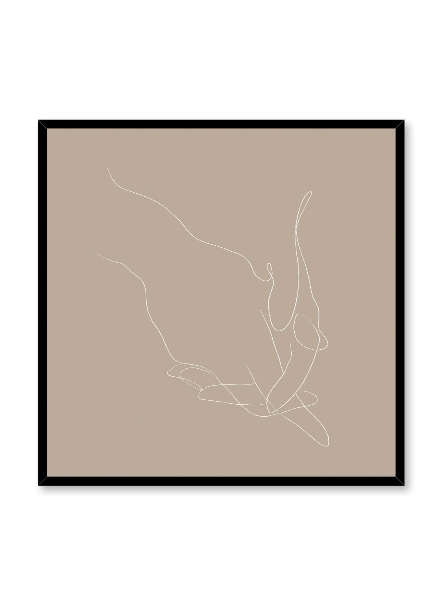 Hand-Held in Beige, Poster