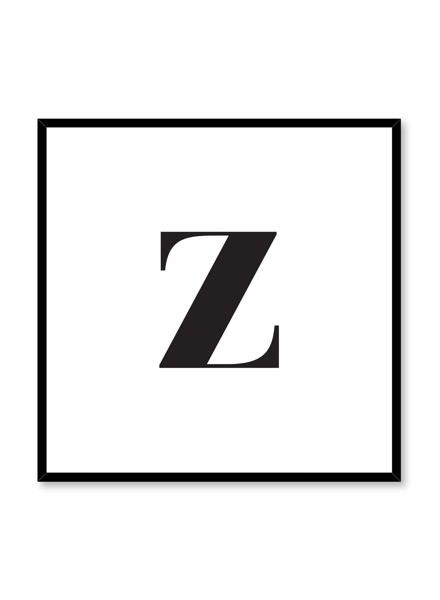 Lowercase Letter Z, Poster