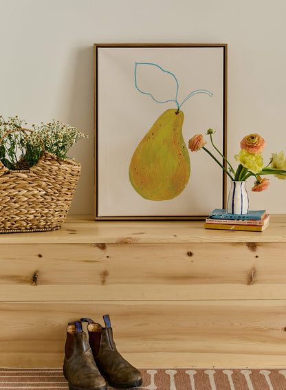 Pear Study in Blue, Poster