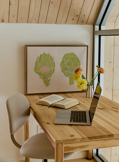 Artichoke Duotone Print, Poster