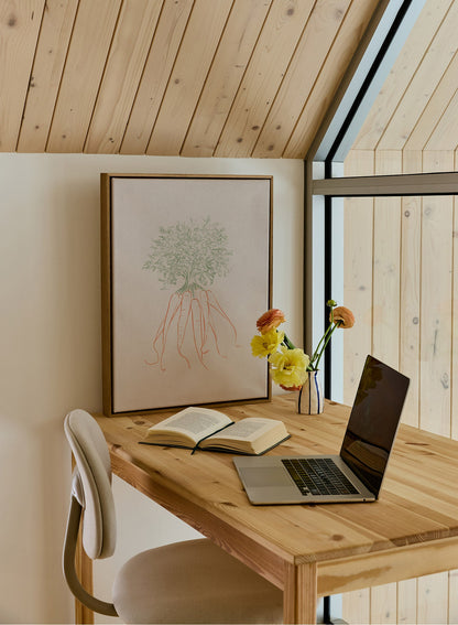 Line Drawn Carrots, Poster