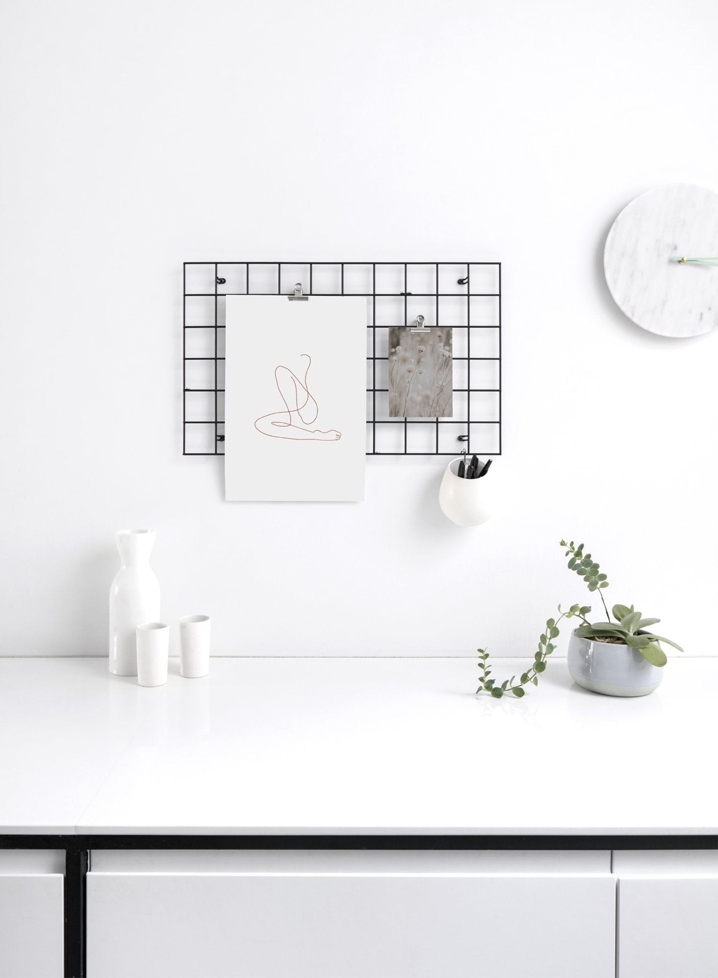 Flow with Beige Lines, Poster