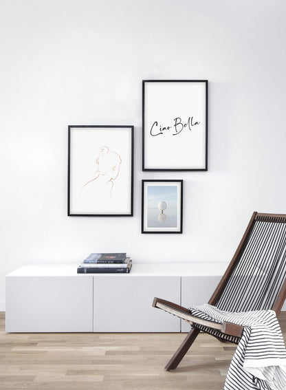 Into the Distance with Beige Lines, Poster
