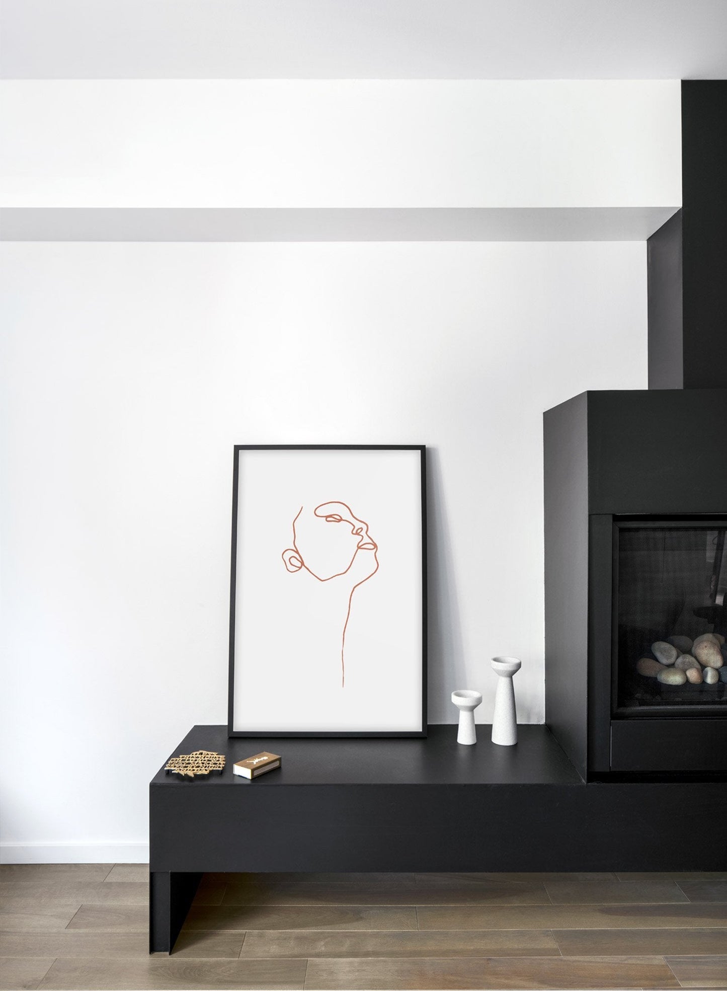 Profile with Beige Lines, Poster