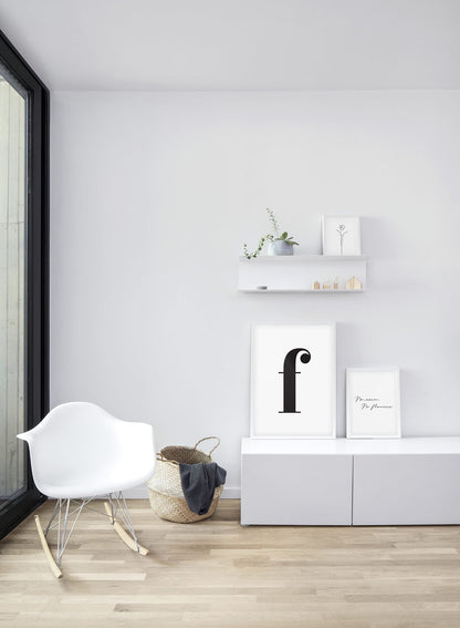 Lowercase Letter F, Poster