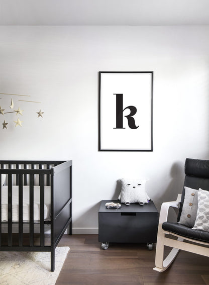 Lowercase Letter K, Poster