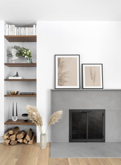 Wispy Grasses in Beige, Poster