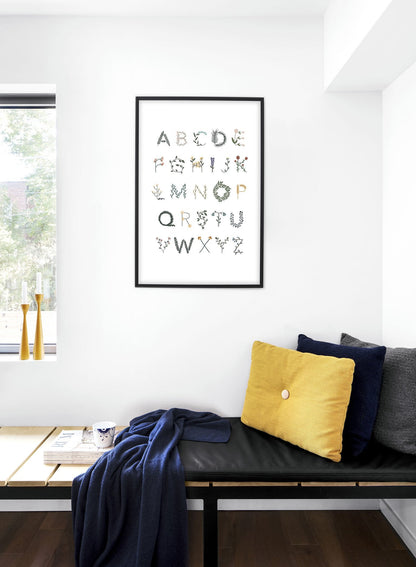 Alphabet in Flowers, Poster