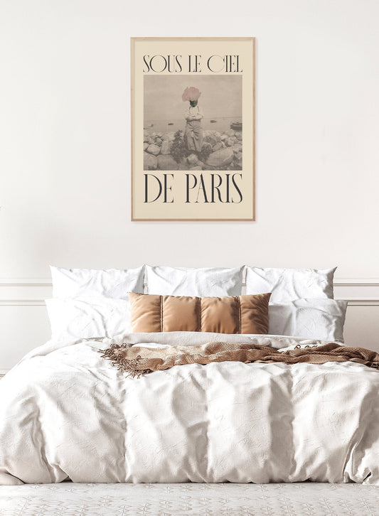 Under the Paris Sky in Beige, Poster