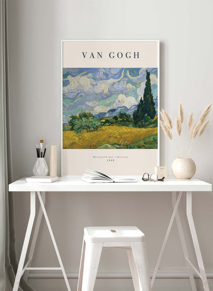 Wheat Field with Cypresses, Poster