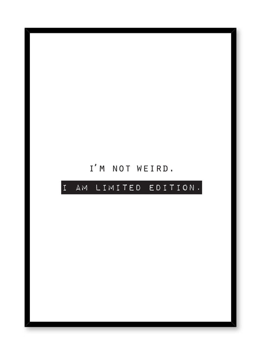 Limited Edition, Poster