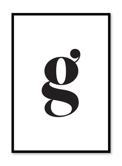 Lowercase Letter G, Poster