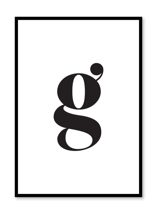Lowercase Letter G, Poster
