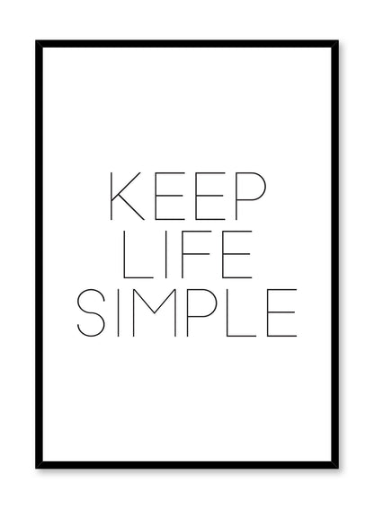 Keep Life Simple, Poster
