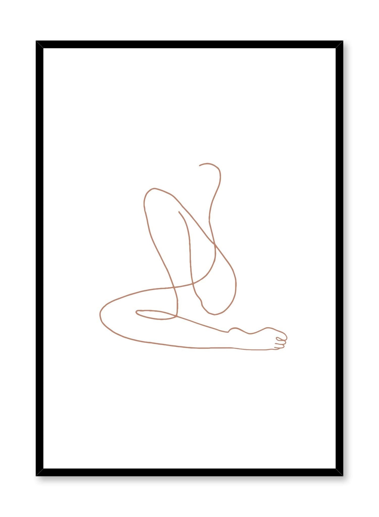 Flow with Beige Lines, Poster
