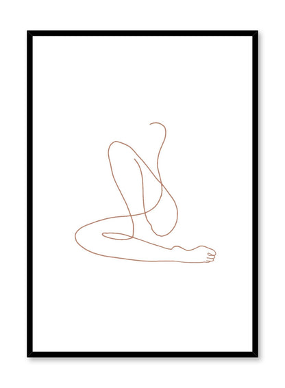 Flow with Beige Lines, Poster