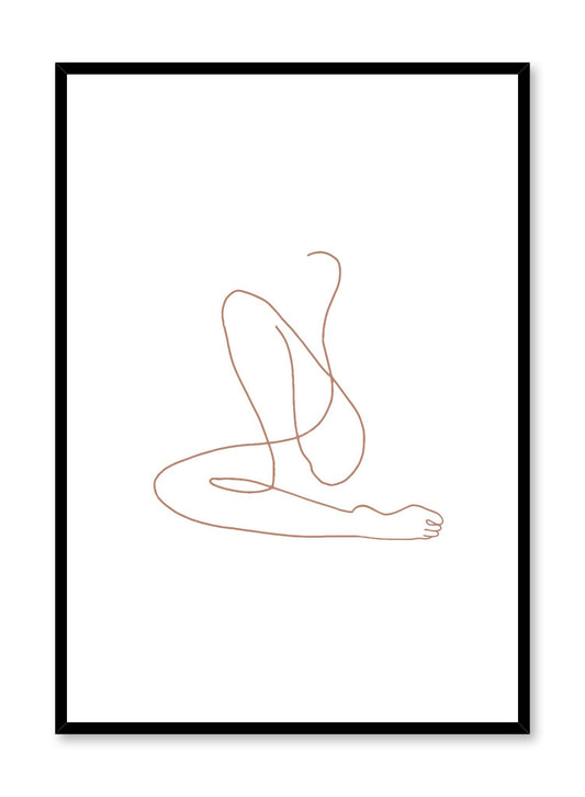 Flow with Beige Lines, Poster
