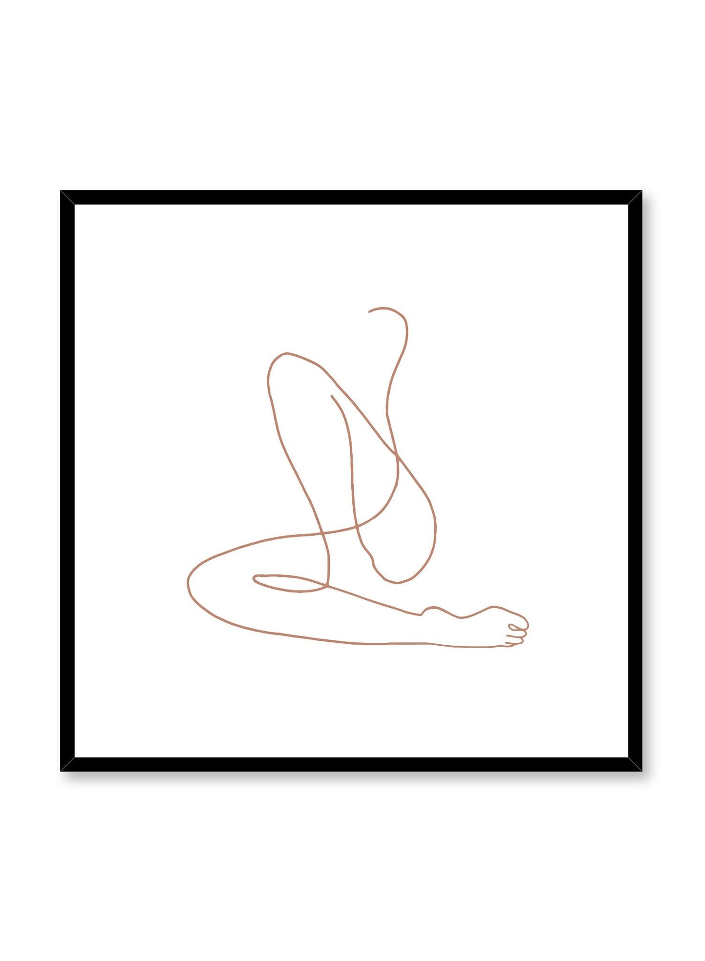 Flow with Beige Lines, Poster
