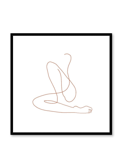 Flow with Beige Lines, Poster