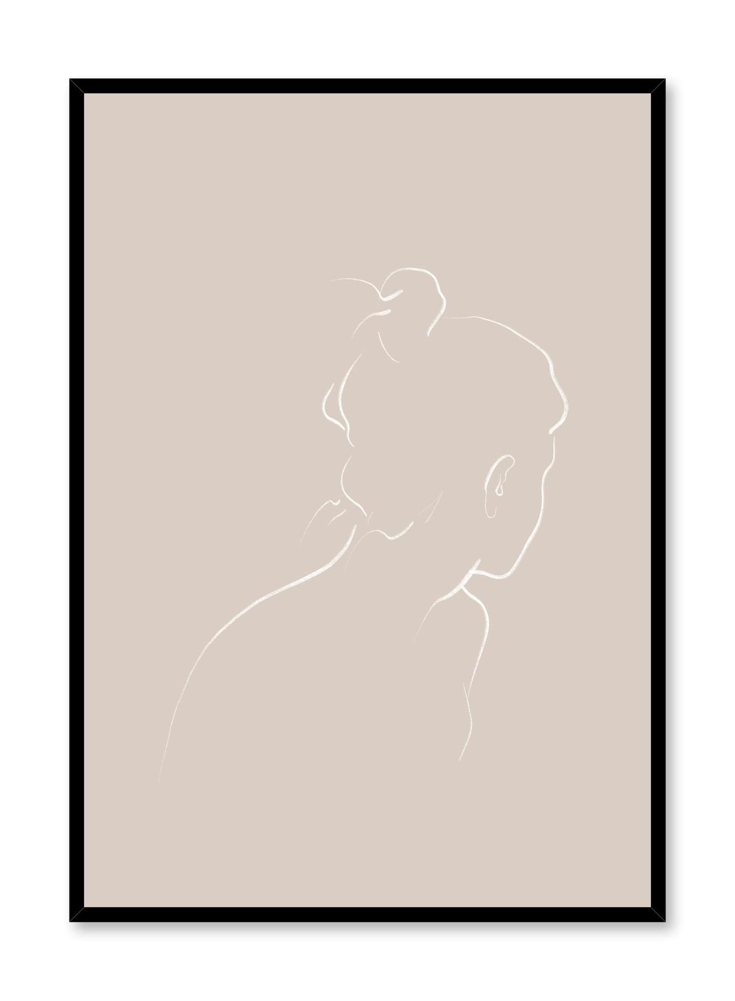 Into the Distance in Beige, Poster