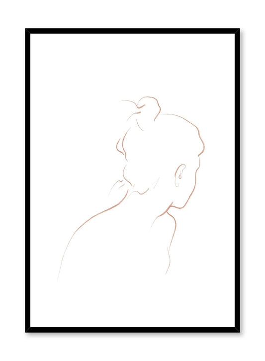 Into the Distance with Beige Lines, Poster