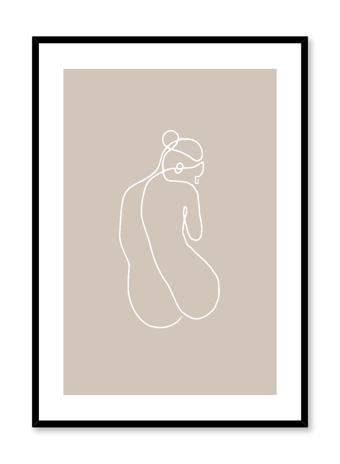 Silhouette in Beige, Poster