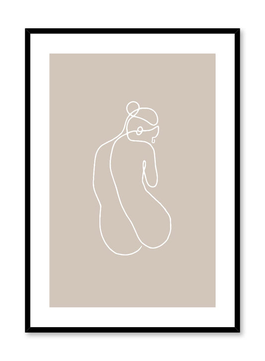 Silhouette in Beige, Poster