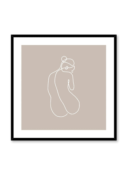 Silhouette in Beige, Poster