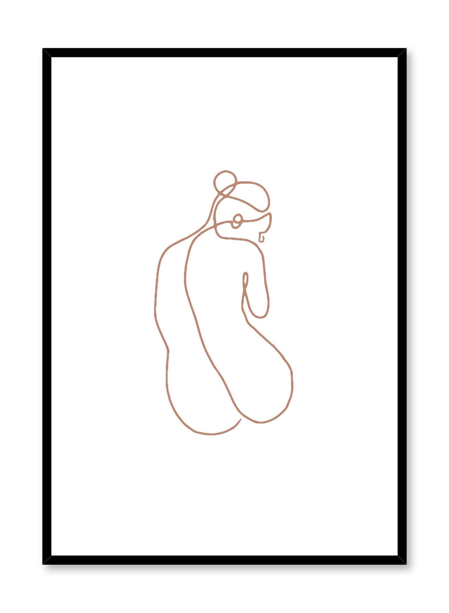 Silhouette with Beige Lines, Poster