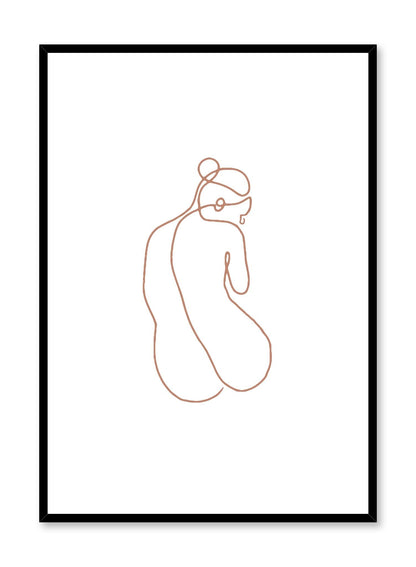 Silhouette with Beige Lines, Poster