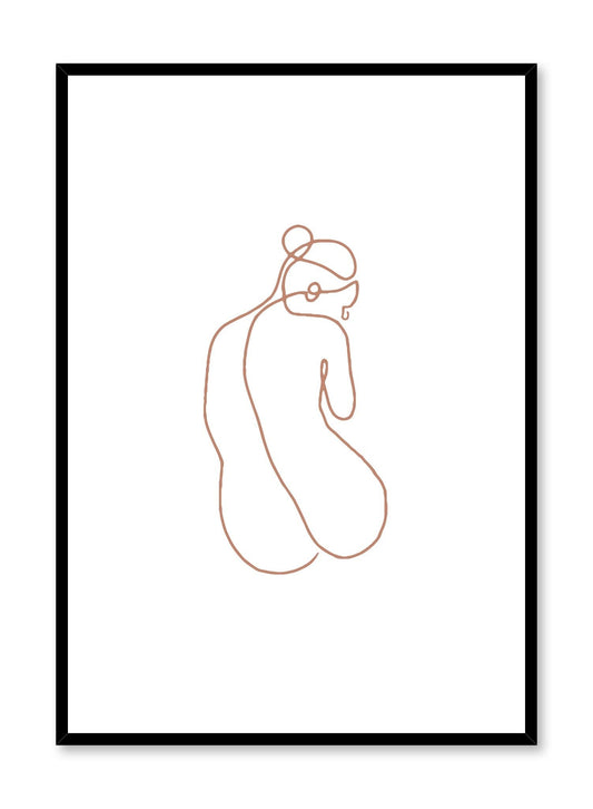Silhouette with Beige Lines, Poster