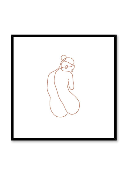 Silhouette with Beige Lines, Poster