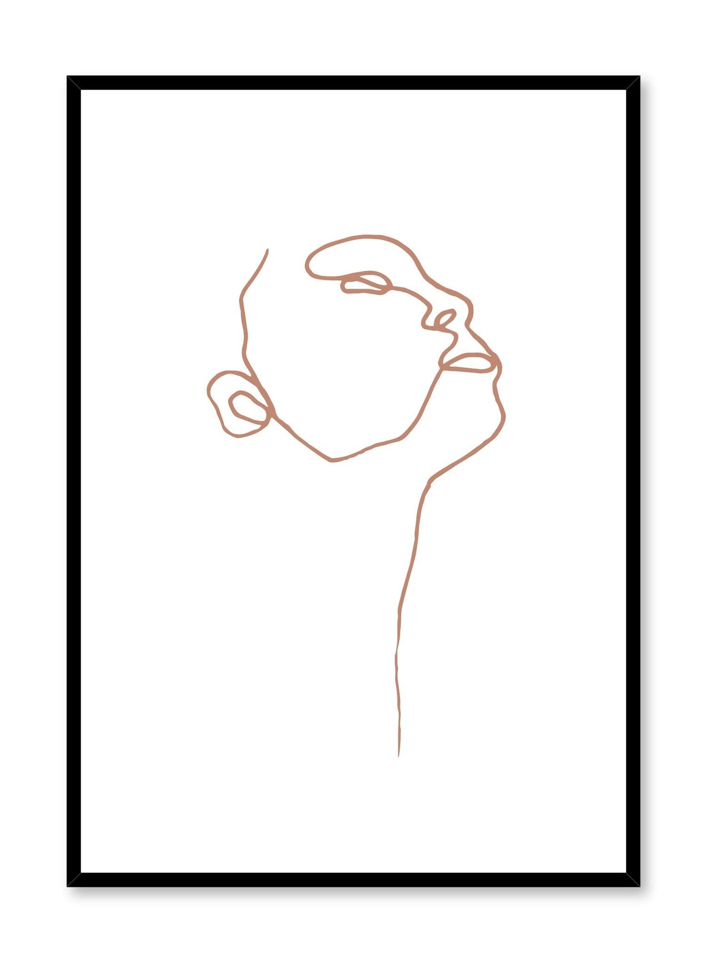 Profile with Beige Lines, Poster