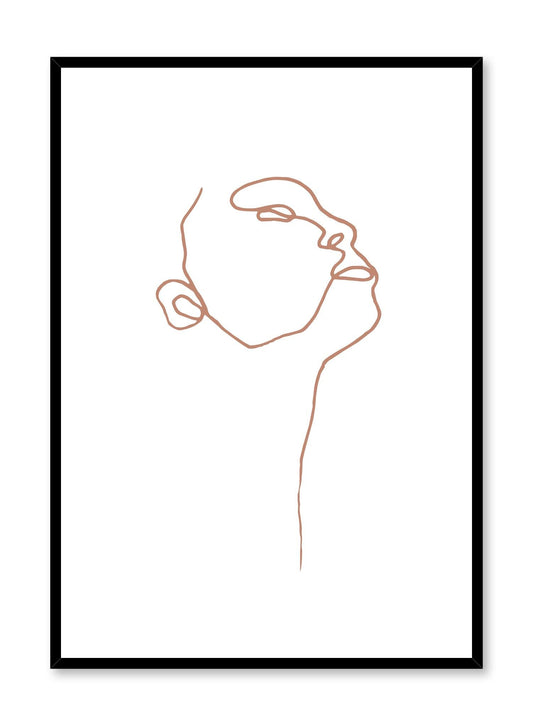 Profile with Beige Lines, Poster