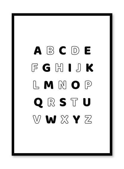 Alphabet in Black, Poster