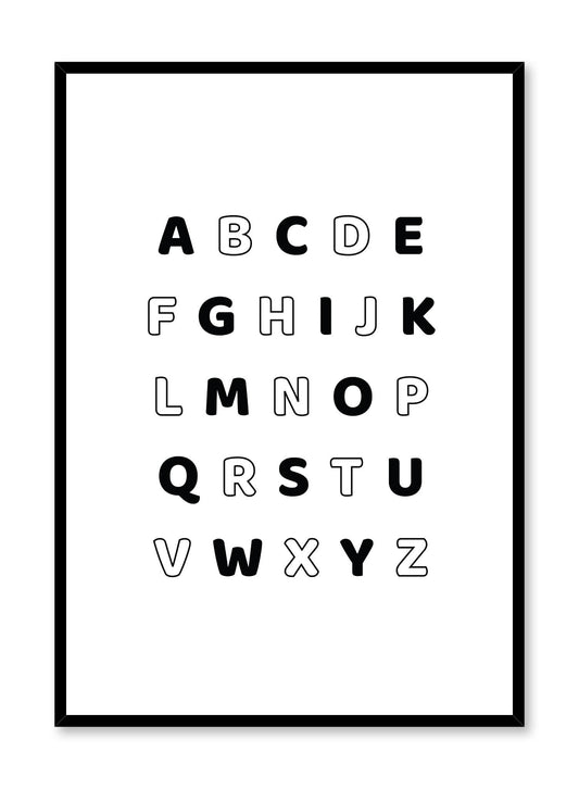 Alphabet in Black, Poster