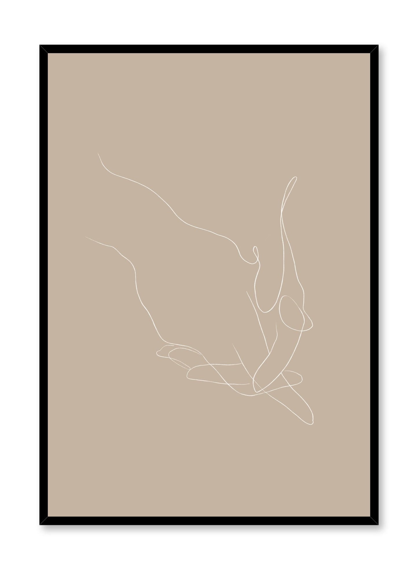 Hand-Held in Beige, Poster