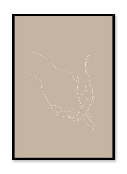 Hand-Held in Beige, Poster