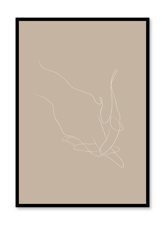 Hand-Held in Beige, Poster