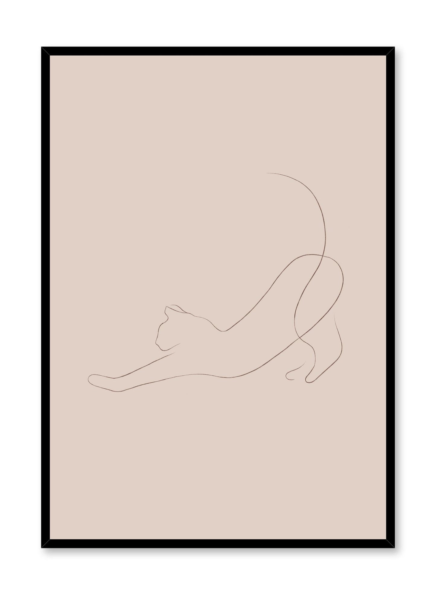 Cat Nap in Beige, Poster