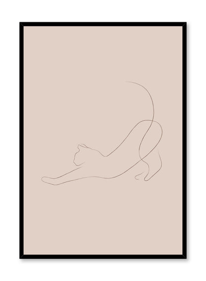 Cat Nap in Beige, Poster