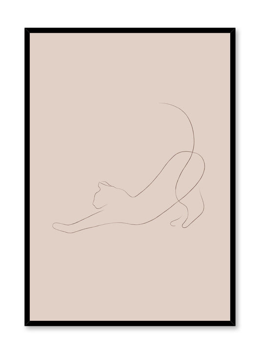 Cat Nap in Beige, Poster