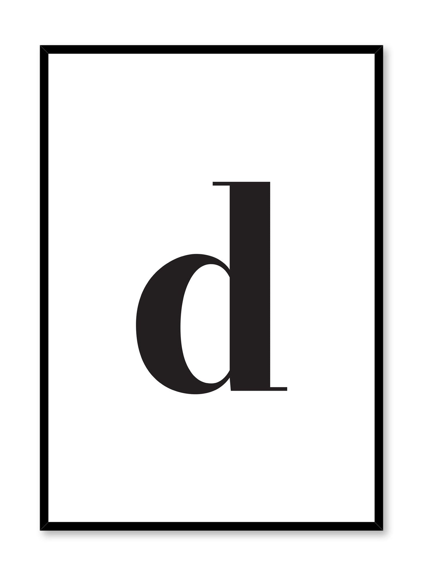 Lowercase Letter D, Poster