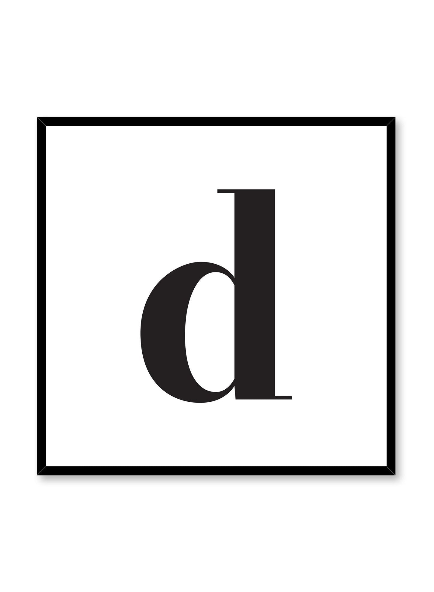 Lowercase Letter D, Poster