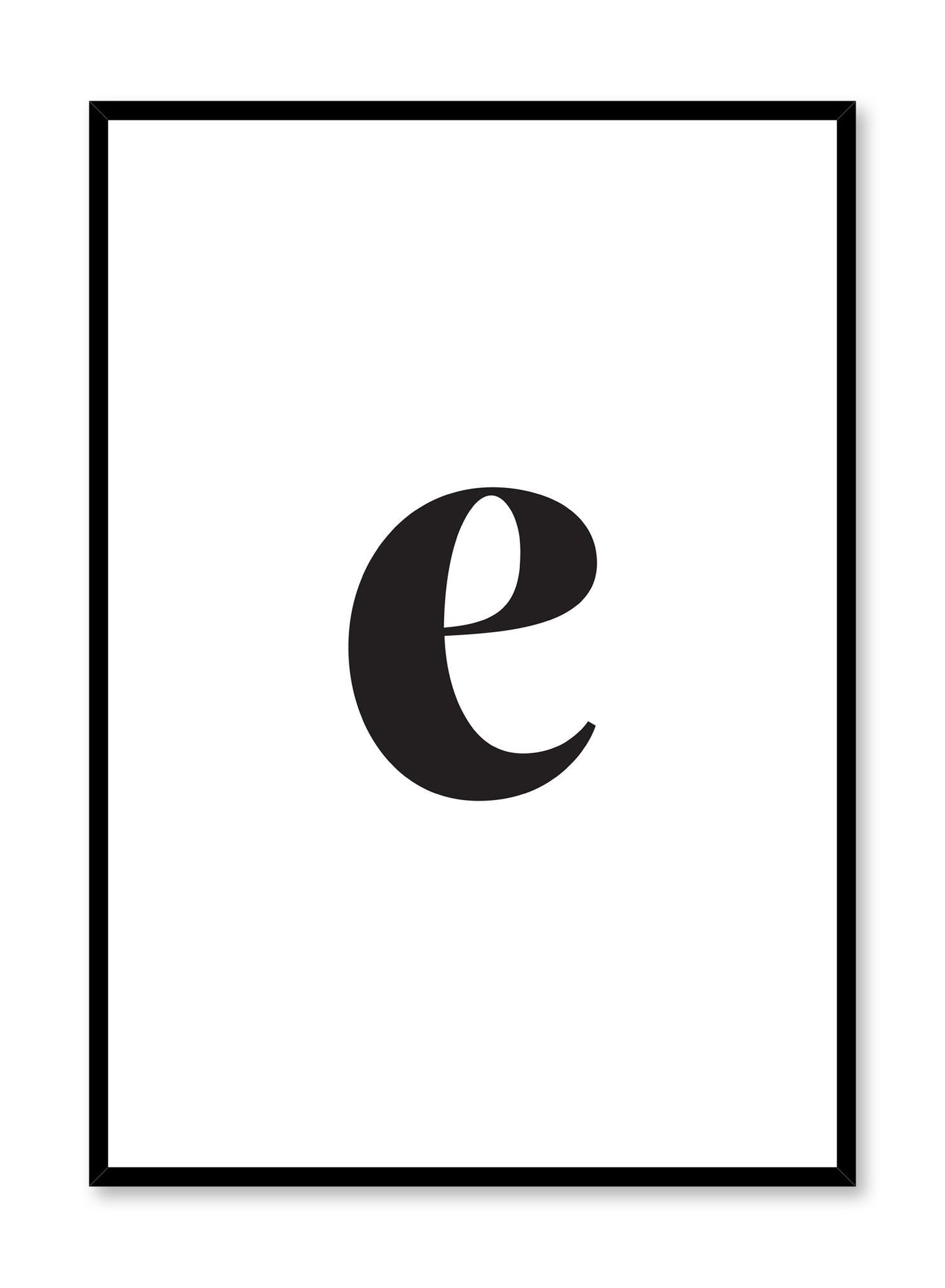 Lowercase Letter E, Poster