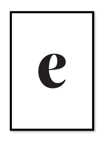 Lowercase Letter E, Poster